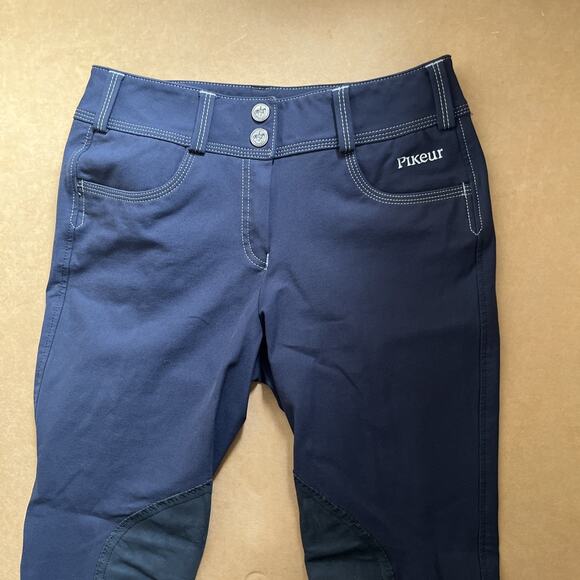 Pikeur Breeches Sz 40 Navy Riding Pants - Picture 6 of 16